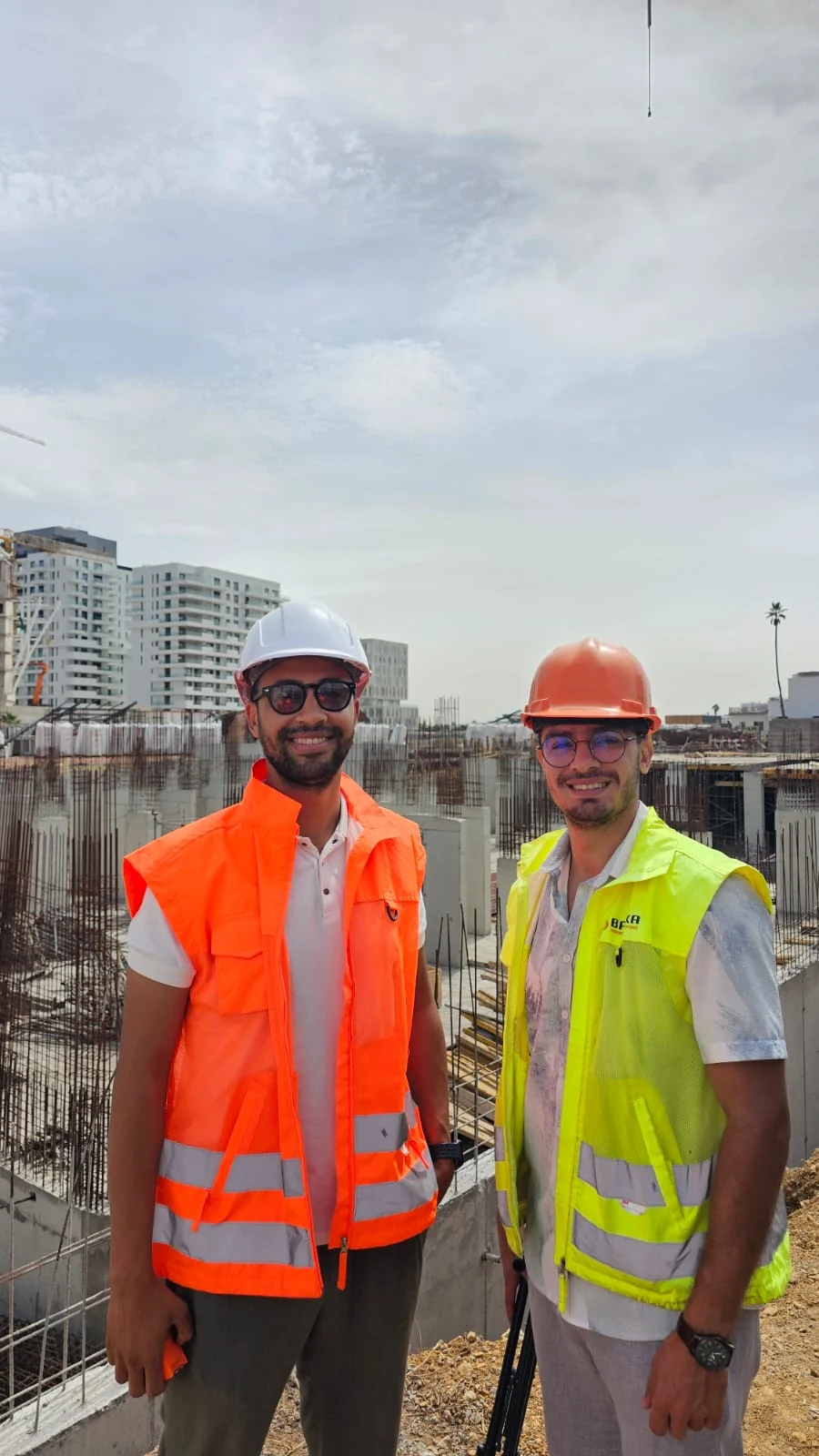 Lotfi Nizar and Youssef El Goumi together on a construction site.